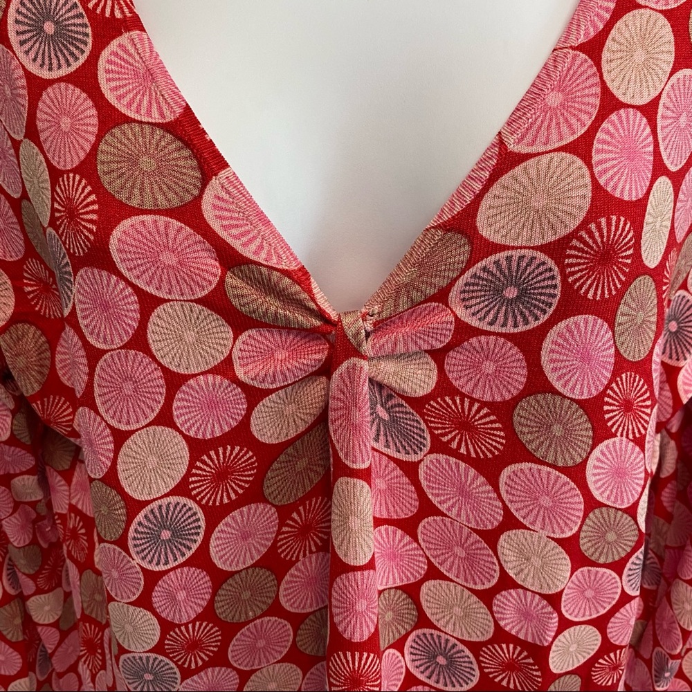 Sigrid Olsen Long Sleeve Twist Front Deep V Neckl… - image 2